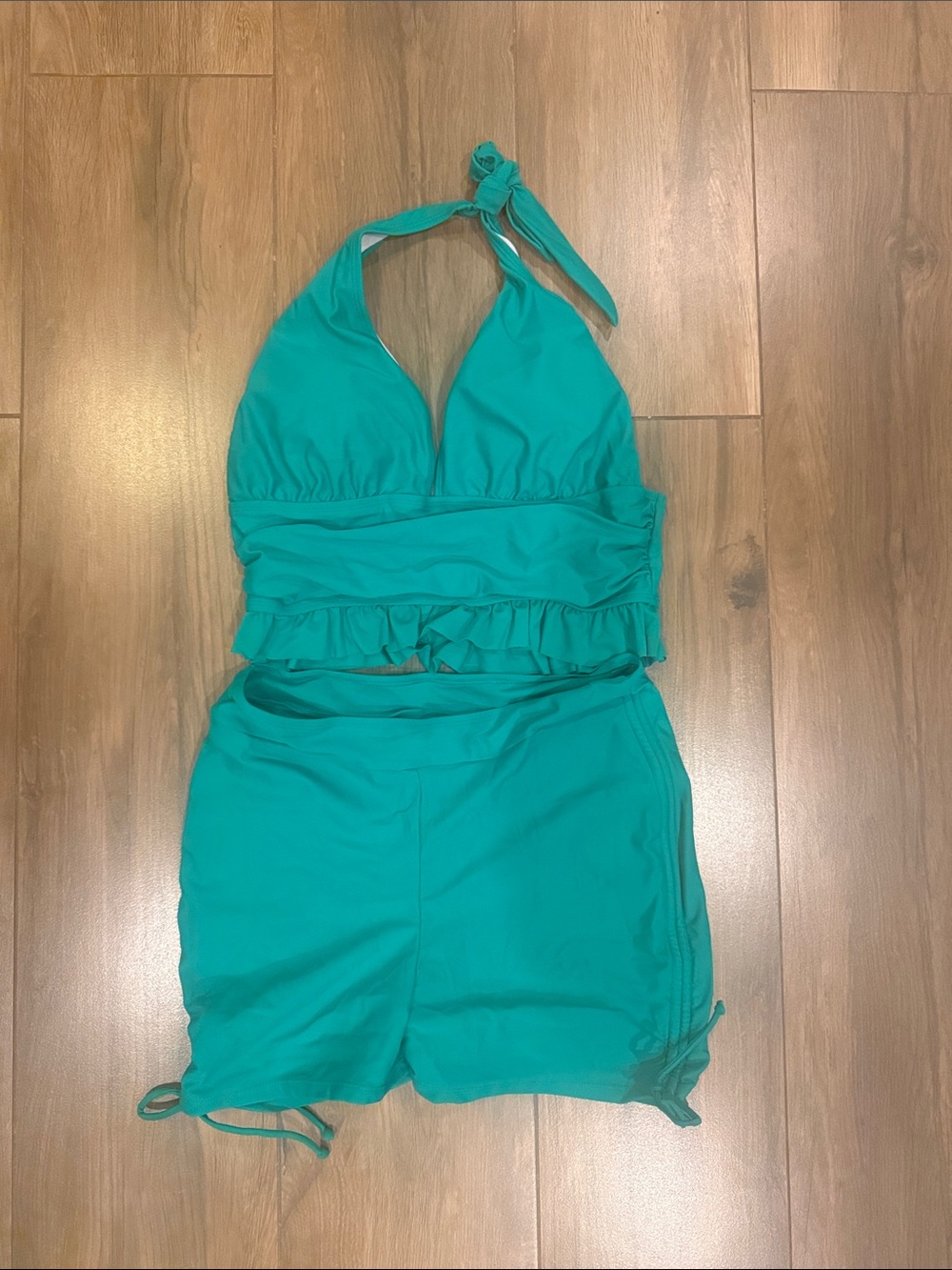 Two-Piece Halter Romper swim size L
